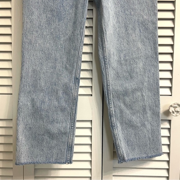Abercrombie & Fitch 90s Straight Ultra High Rise Jeans Criss Cross Waist 10R/30 - Picture 3 of 12